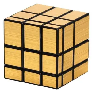 Magic Cube Shengshou Mirror 3x3 Gold 3x3x3 Sengso Mirror Cube Puzzle Kubus Golden Emas