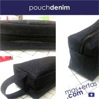 Gambar tas dompet pouch denim, jeans, resleting besi, polos dari dokterkaos com Kota Depok 4 Tokopedia