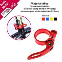 Gambar Seatpost Clamp Klem Tiang Sadel Sepeda 34.9 mm Oversize - Hitam dari Sepedalova Kota Serang 1 Tokopedia