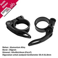 Gambar Seatpost Clamp Klem Tiang Sadel Sepeda 34.9 mm Oversize - Hitam dari Sepedalova Kota Serang 5 Tokopedia