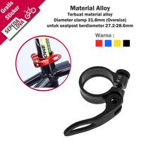 Gambar Seatpost Clamp Klem Tiang Sadel Sepeda 31,8mm Oversize - Hitam dari Sepedalova Kota Serang 4 Tokopedia