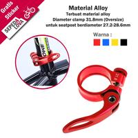 Gambar Seatpost Clamp Klem Tiang Sadel Sepeda 31,8mm Oversize - Hitam dari Sepedalova Kota Serang 1 Tokopedia