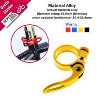 Gambar Seatpost Clamp Klem Tiang Sadel Sepeda 34.9 mm Oversize - Hitam dari Sepedalova Kota Serang 3 Tokopedia