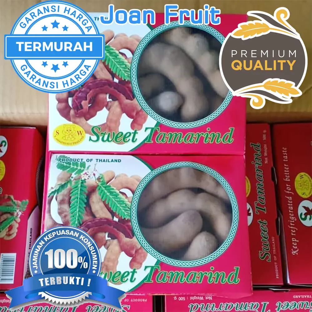 Buah Asam Bangkok / Sweet Tamarind 500gr Manis Thailand Harga Grosir