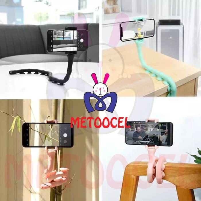 Gambar Lazy worm 360 rotation Phone Holder Lazypod Cacing Ular Rubber dari Metoocel Kota Surabaya Tokopedia