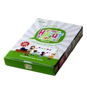 Mainan Edukasi Anak Konsep Flash Card Wipe Clean Kartu Menebak Huruf