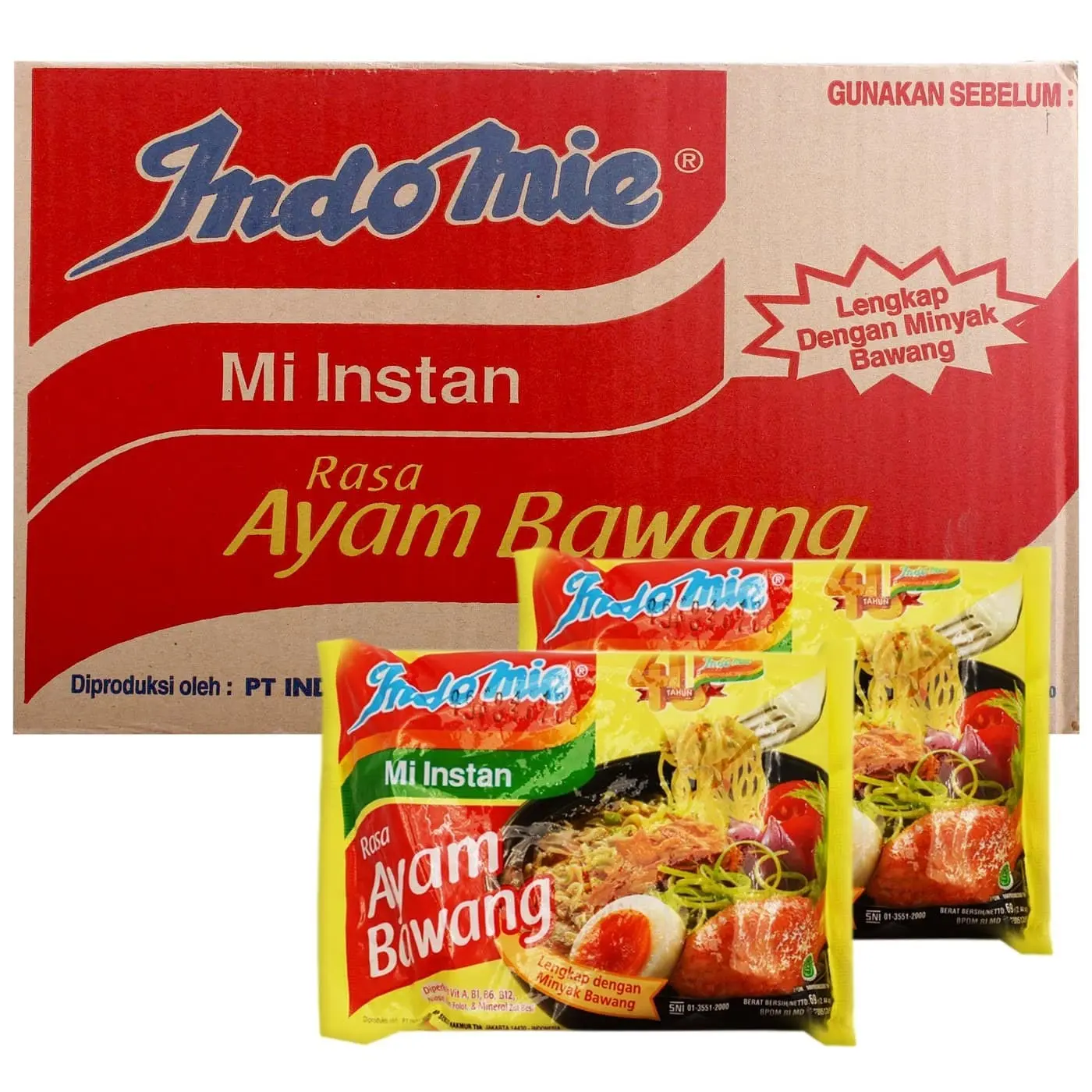 Indomie Mie Ayam Bawang Instant 1 dus isi 40 | Indomi Kuah Instan Rasa