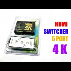 hdmi switcher 5port 1-5 + remote control full hd 5in 1out 4K