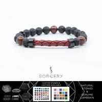 Gambar SORCERY Bracelet 18K REALGOLD Gelang Kulit Pria Wanita-OSR-B-NSXLB-38 - Silver, Cantumkan Warna dari Sorcery Kab. Tangerang 1 Tokopedia