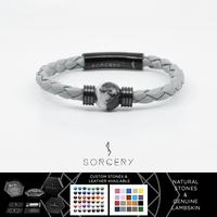 Gambar SORCERY Genuine Leather Gelang Kulit Asli 18K GOLD Pria Wanita-AST-B - Silver, Cantumkan Warna dari Sorcery Kab. Tangerang 1 Tokopedia