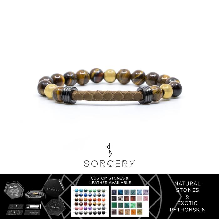 Gambar SORCERY Bracelet 18K REALGOLD Gelang Kulit Pria Wanita-Osiris01 dari Sorcery Kab. Tangerang Tokopedia