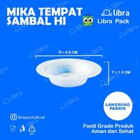 Gambar 600pcs wadah CUP tempat tray mika SAMBAL HI sambel saus plastik putih dari Libra Pack Kota Tangerang 1 Tokopedia