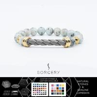 Gambar SORCERY Bracelet 18K REALGOLD Gelang Kulit Pria Wanita-OSR-G-NSXLB-26 - Silver, Cantumkan Warna dari Sorcery Kab. Tangerang 1 Tokopedia