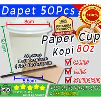 Gambar PAPER CUP KOPI ( POLOS ) + TUTUP + SEDOTAN PIPIH ( STIRRER ) dari Jaya Plastik Puri Kota Administrasi Jakarta Barat 4 Tokopedia