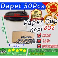 Gambar PAPER CUP KOPI ( POLOS ) + TUTUP + SEDOTAN PIPIH ( STIRRER ) dari Jaya Plastik Puri Kota Administrasi Jakarta Barat 1 Tokopedia
