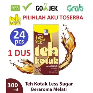 TEH KOTAK ULTRA JASMINE LESS SUGAR 300 ml ( HARGA 1 DUS ISI 24 PCS )