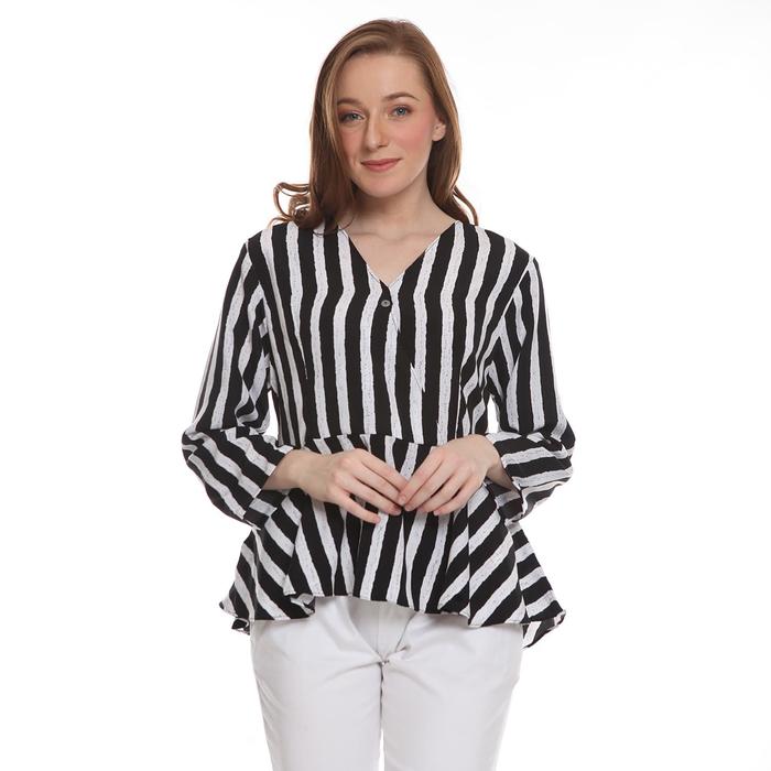 Gambar Basix - Blayze Blouse Stripe Black dari Mal Golden Truly Store Kota Administrasi Jakarta Utara Tokopedia