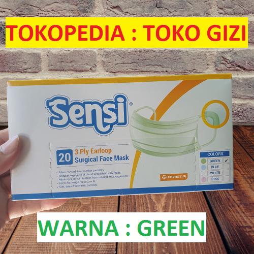 SENSI MASKER 3PLY EARLOOP SURGICAL FACE MASK isi 20