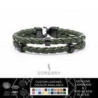 Gambar SORCERY Bracelet 18K REAL GOLD Gelang Kulit Asli Pria Wanita STR-B1 - Silver, Cantumkan Warna dari Sorcery Kab. Tangerang 1 Tokopedia