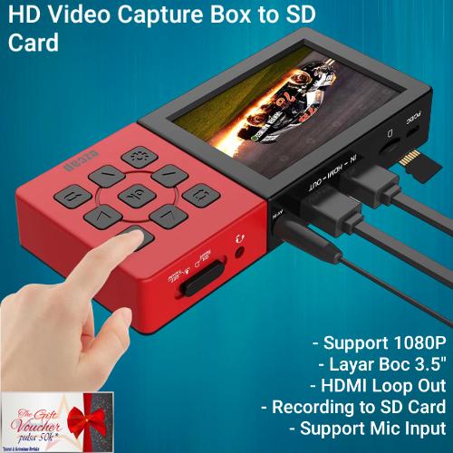 HD Video Capture & Record Portable to SD Card with 3.5 Inch LCD Screen