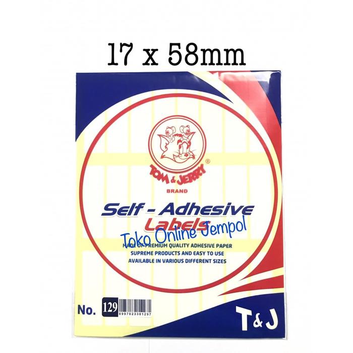 Gambar 17x58mm no.129 Label Tom and Jerry stiker Tom n Jerry stickerATK1086TJ dari Toko Online Jempol Kota Administrasi Jakarta Pusat Tokopedia
