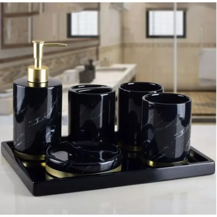 Premium Marble bathroom set / Set Tempat sabun Marble mewah