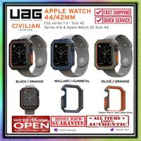 Gambar Apple Watch Case 44 mm UAG Cmptbl Watch 5 / 4 Silicone Civilian Bumper - Black Orange dari Primary Cares Official Kota Administrasi Jakarta Barat 1 Tokopedia