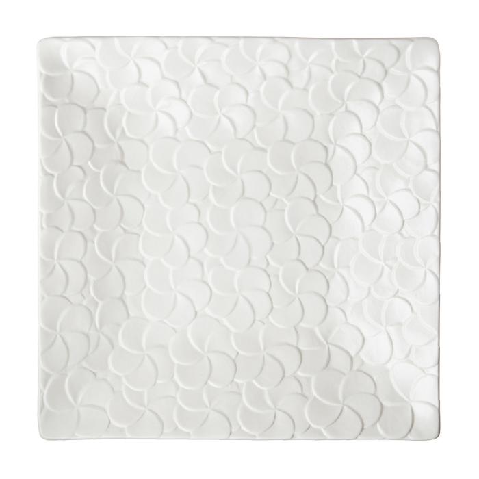 Gambar Square Serving Plate / Piring Saji Jenggala Frangipani 28 cm Putih dari Jenggala Keramik Bali Kab. Badung Tokopedia