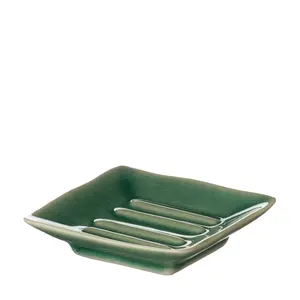Soap Dish / Tempat Sabun Jenggala Classic Square 8 x 8 x 2 cm Hijau
