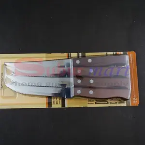Pisau steak / Steak knife Tramontina gagang kayu 12pcs - 22200/005