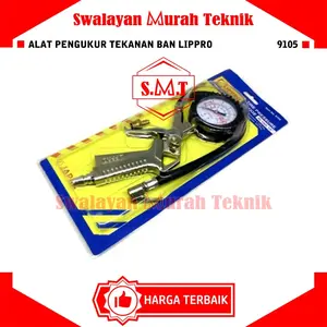 Alat Isi Ban Ukuran Angin Lippro 9105 Tire Pressure Gauge Inflator Gun