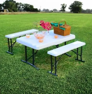 Satu Set meja dan kursi lipat 3 pcs Krisbow 2