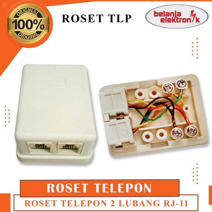 Gambar ROSET TELEPON 2 LUBANG RJ-11 dari Belanja Elektronik Kota Administrasi Jakarta Barat Tokopedia