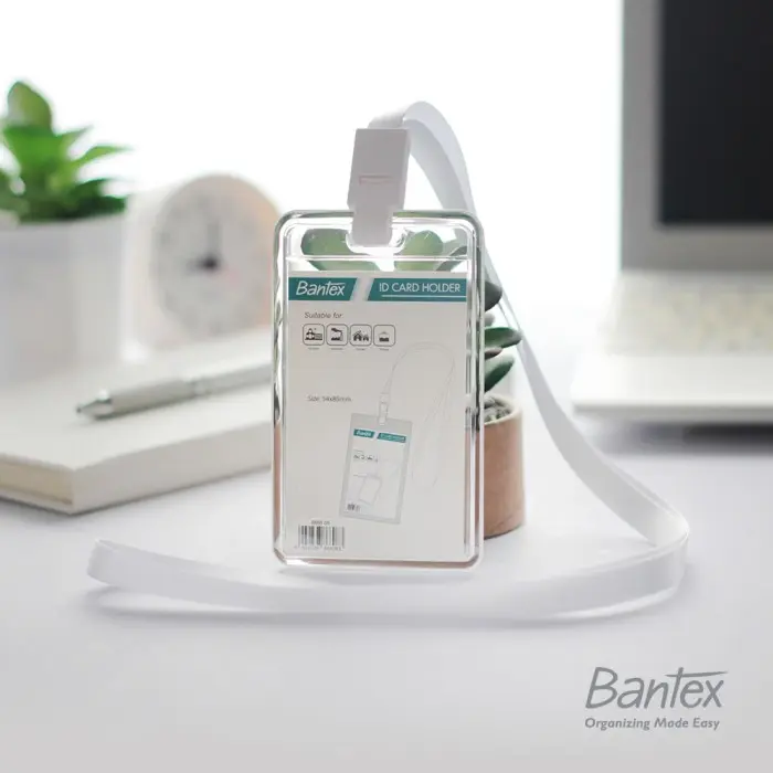 Gambar Bantex Transparent ID Card Holder Lanyard Potrait #8868 - Clear dari BMS Stationery Makassar Kota Makassar 5 Tokopedia