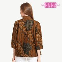 Gambar Baju Blouse Batik Wanita Modern Nona Rara, Viva Sogan T0348 dari Nona Rara Batik Kota Administrasi Jakarta Timur 3 Tokopedia