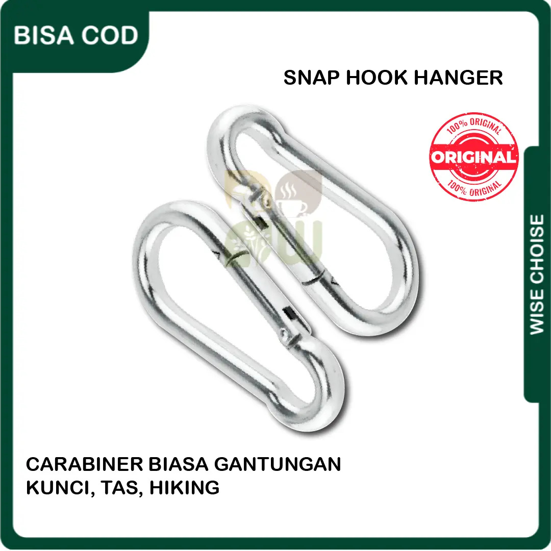 Carabiner Biasa Gantungan Kunci Tas Snap Hook Hanger Hiking Karabiner