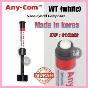 Dental anycom any-com komposit WT white resin composite putih natural