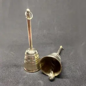 Bel Lonceng Kuningan Klinting Es Tangkai mini