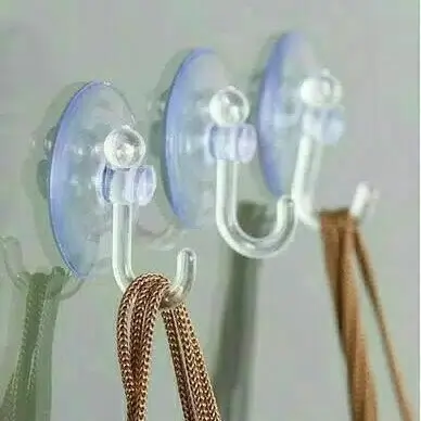 Kop Kaca 3cm-3,5cm/ Tempelan Karet Bening / hook Cantelan Alat Kaitan 0