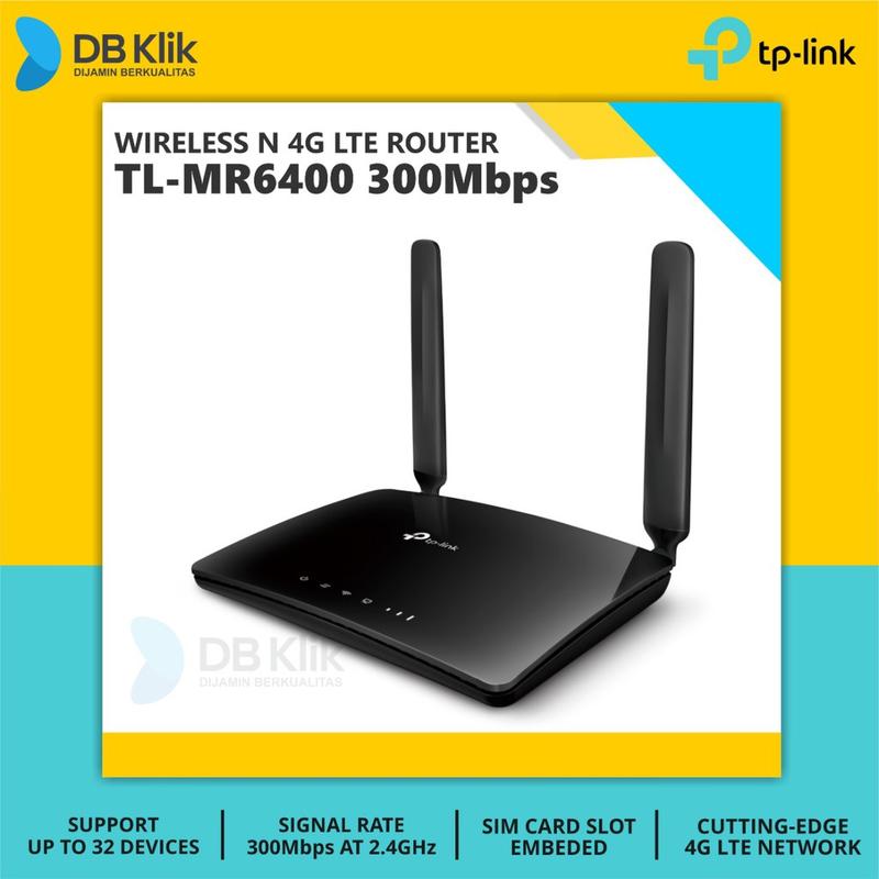 Router TP Link TL-MR6400 300Mbps Wireless N 4G LTE - TPLink MR 6400 ...