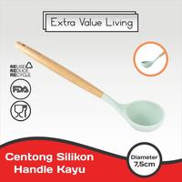 Gambar CYPRUZ Sendok Sayur Silikon Ladle Abu Gagang Kayu EVL-AM-0932-AU-LAD - Hijau dari Extra Value Living Kota Administrasi Jakarta Barat 4 Tokopedia