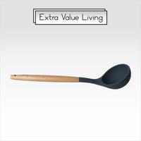 Gambar CYPRUZ Sendok Sayur Silikon Ladle Abu Gagang Kayu EVL-AM-0932-AU-LAD - Hijau dari Extra Value Living Kota Administrasi Jakarta Barat 3 Tokopedia