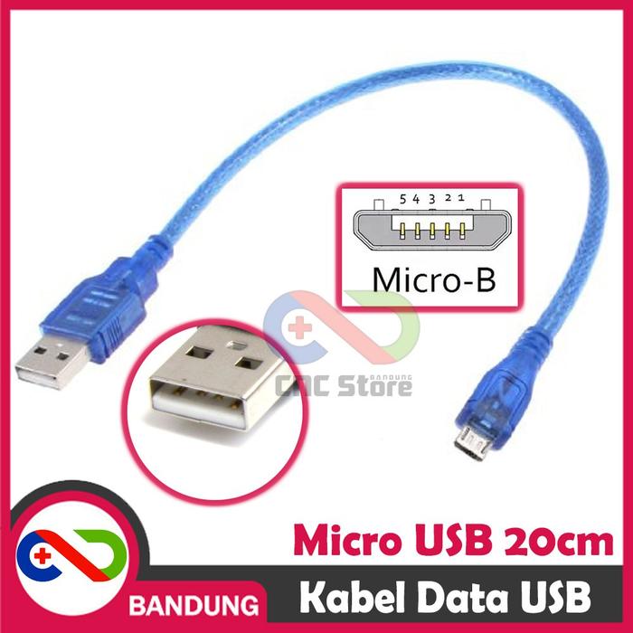 Gambar KABEL DATA MICRO USB ARDUINO MICRO USB ROBOTDYN TYPE A MALE 30CM dari CNC STORE BANDUNG Kota Bandung Tokopedia