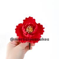 Gambar Peony Red Merah Bunga Gumpaste Flower Cake Kue Topper dari Merlicious Cakes Kota Administrasi Jakarta Pusat 1 Tokopedia
