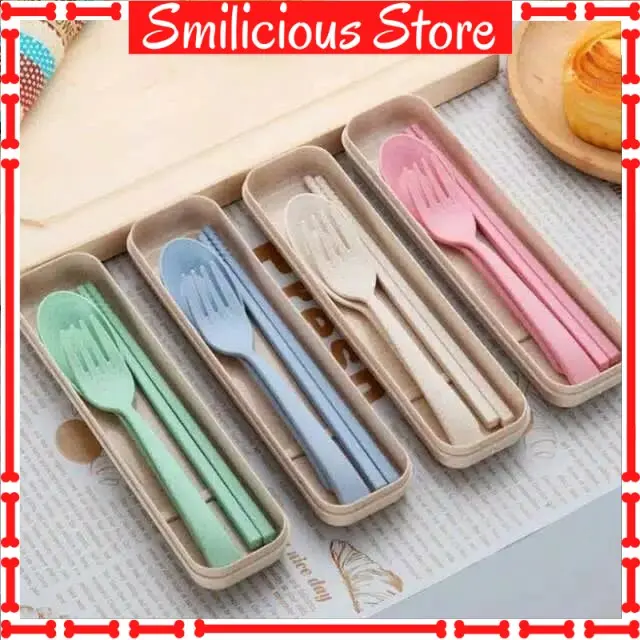 SET PERALATAN MAKAN GANDUM (ADA KOTAK)