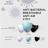 Gambar BlueButton 5 Pc Masker Kain 2 Ply Anti Air - earloop black dari BlueButton Kota Cimahi 3 Tokopedia