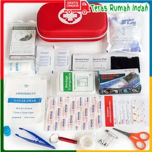 First Aid Emergency Kit-Tas Obat Kotak P3K Darurat Isi Lengkap 18 in 1