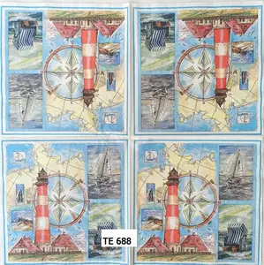 TISU NAPKIN DECOUPAGE EROPAH 33X33 CM TE 688 TTS