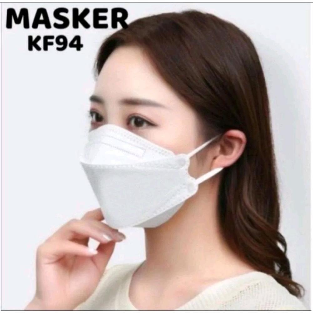 MASKER KOREA KF 94 ISI 10 PCS 4PLY WARNA HITAM/PUTIH/SOFT - HITAM