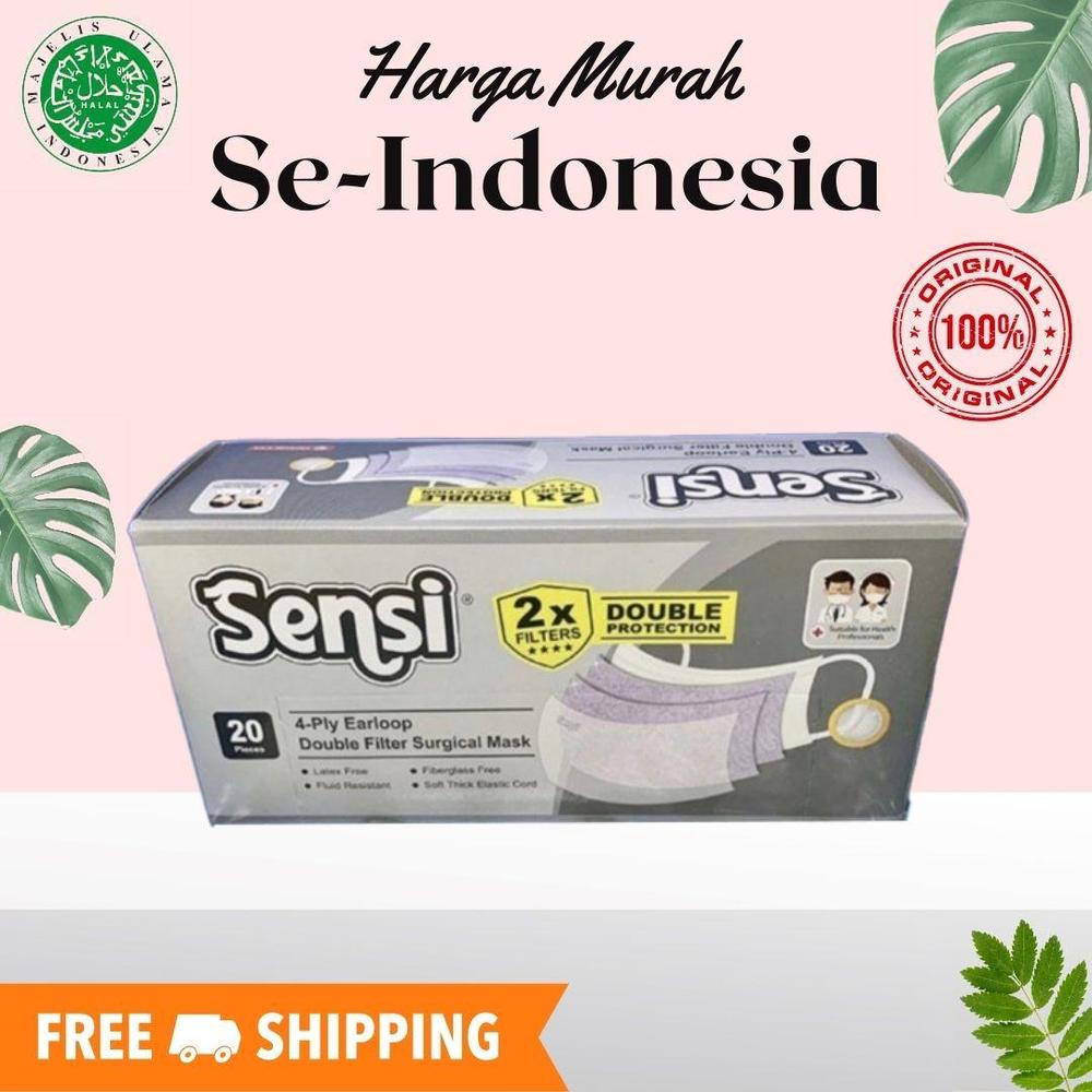 MASKER SENSI EARLOOP 4 ply SURGICAL MASK DOUBLE PROTECTION